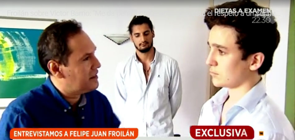 Captura del programa Espejo Público, en la entrevista a Froilán 