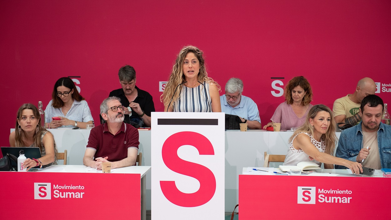 La coordinadora de Movimiento Sumar, Lara Hernández. EP