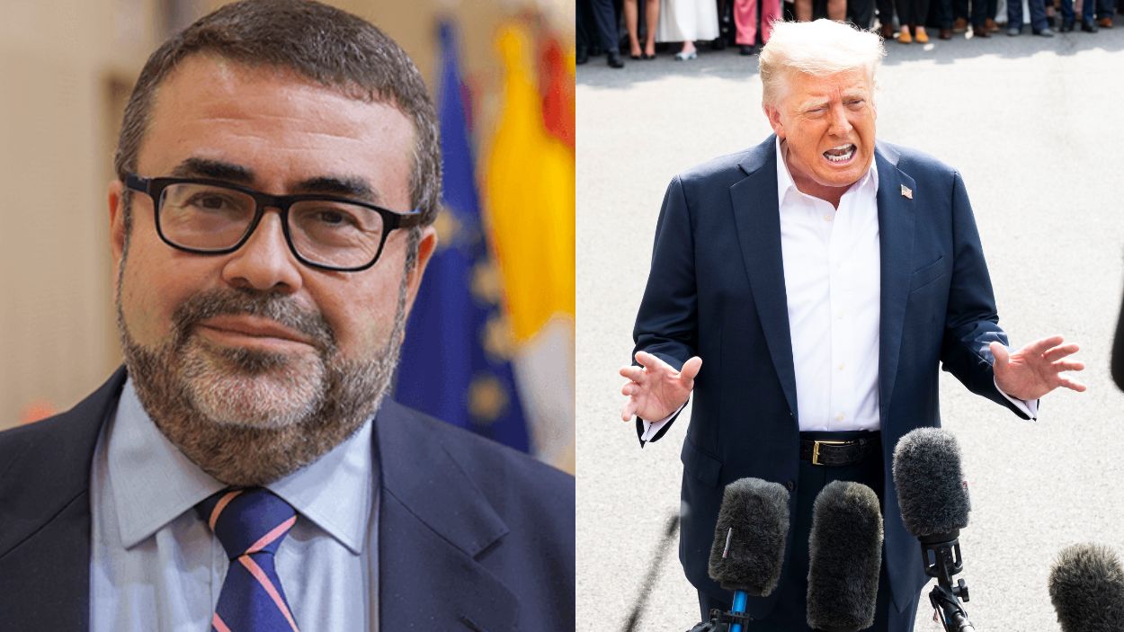 Pedro Rodríguez y Donald Trump. EP