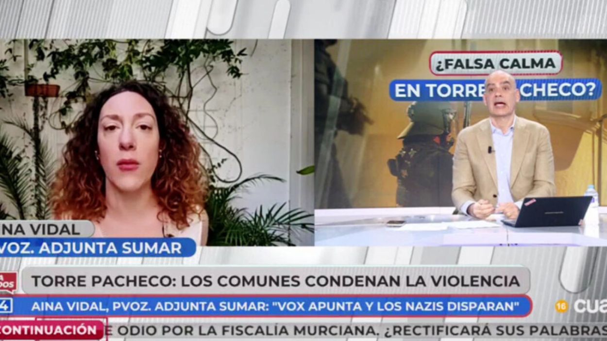 Aina Vidal y Nacho Abad en 'En boca de todos'. TVE