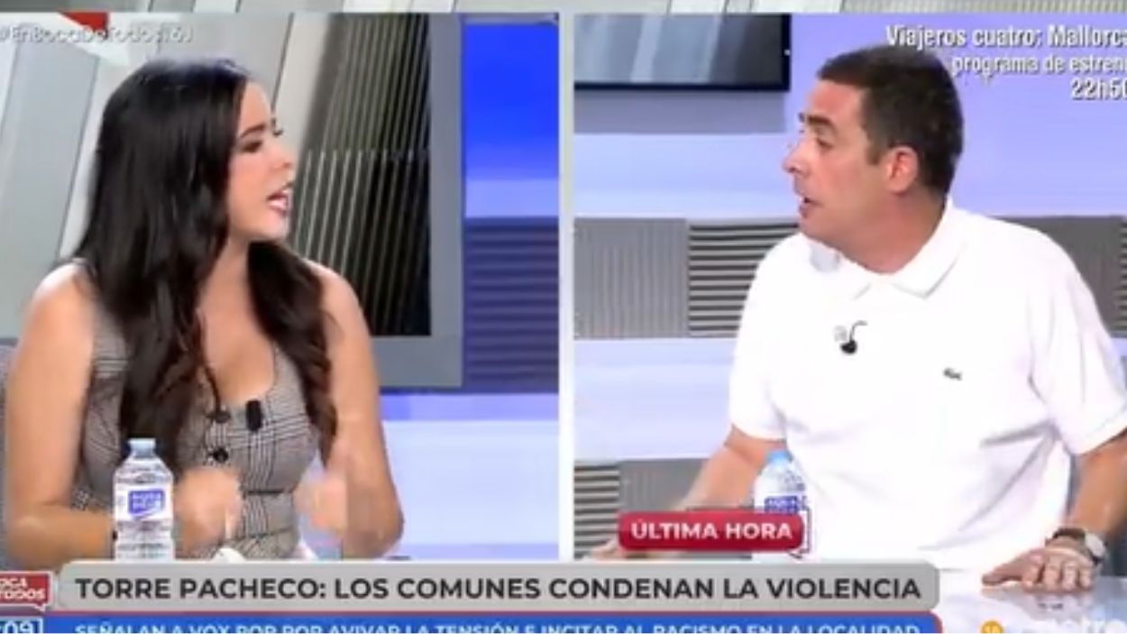 Sarah Santaolalla y Antonio Naranjo, en 'En boca de todos'. Mediaset