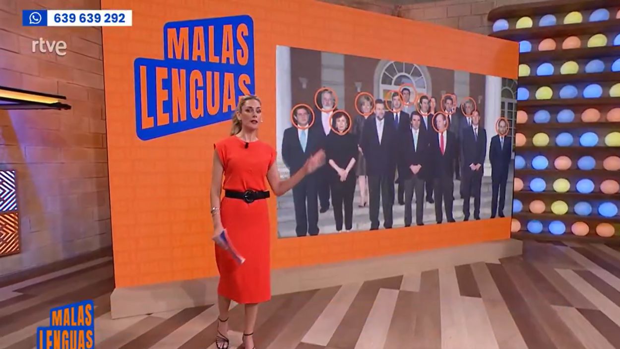 María Molero explica en 'Malas Lenguas' los casos judiciales de los ministros de Aznar. RTVE