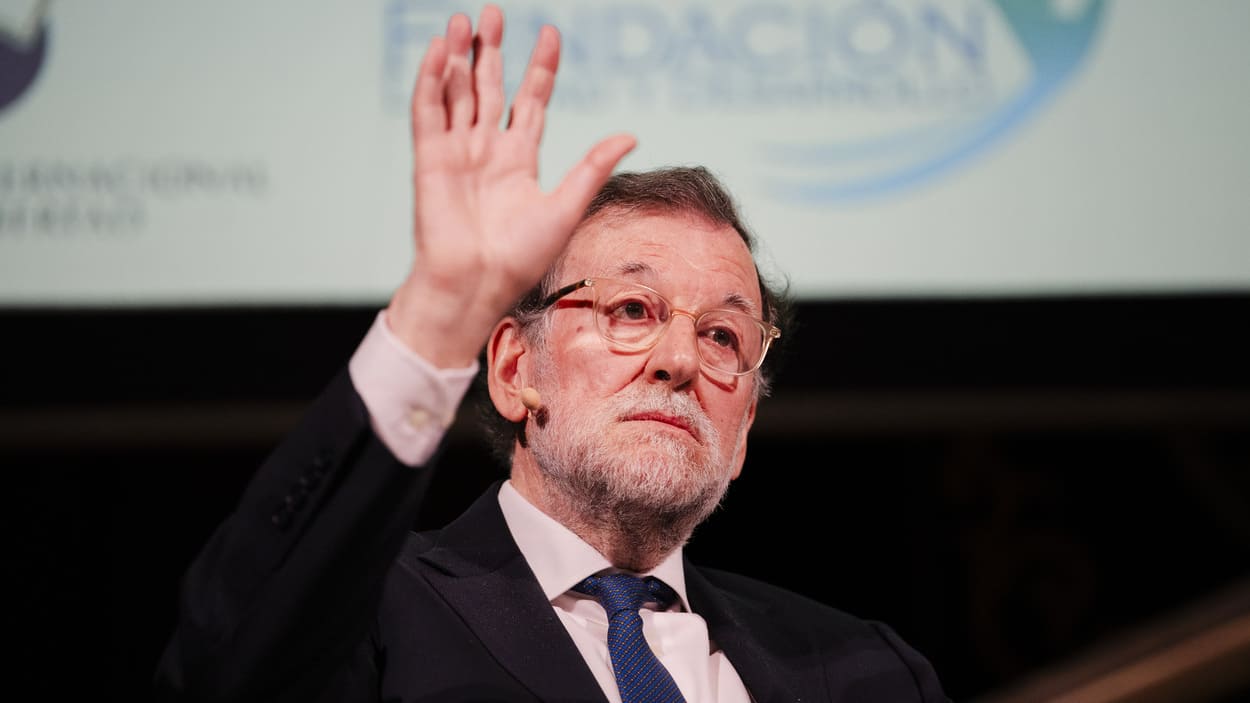 El ex presidente del Gobierno Mariano Rajoy durante el Foro Grupo Libertad y Democracia. EP.