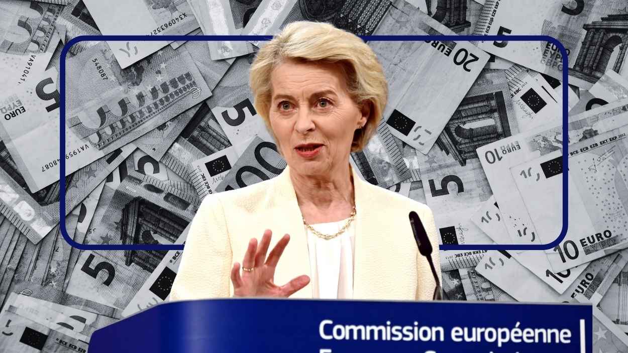 La presidenta de la Comisión Europea, Ursula von der Leyen. Elaboración propia