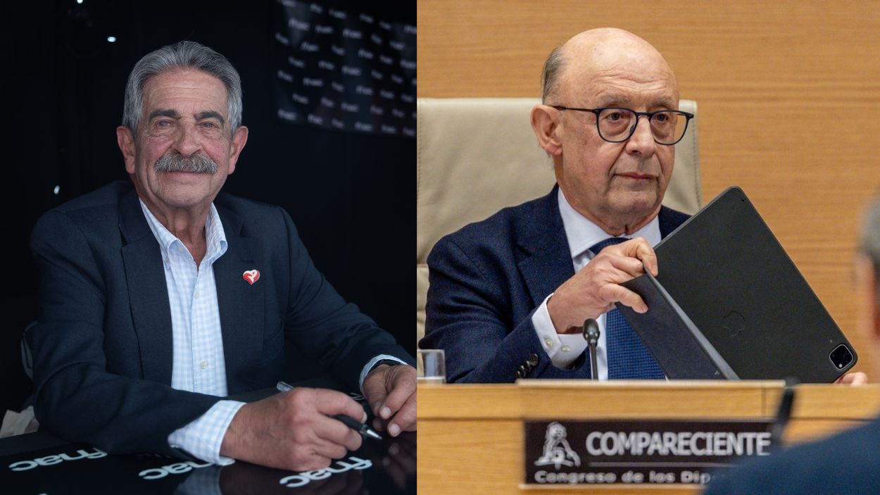 El secretario general del PRC, Miguel Ángel Revilla, y el exministro de Hacienda Cristóbal Montoro. EP.