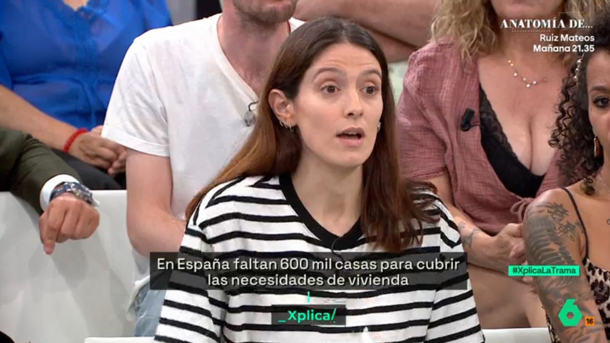 Belén Guirao, secretaria general de RUGE-UGT, analizando el problema de la vivienda en 'LaSexta Xplica'. LaSexta