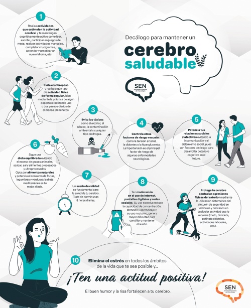 Decálogo de la SEN para mantener un cerebro saludable