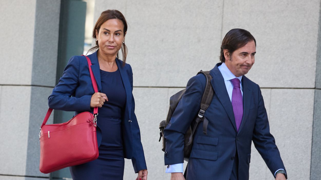 Isabel Pardo de Vera a su llegada a declarar ante la Audiencia Nacional. EP.