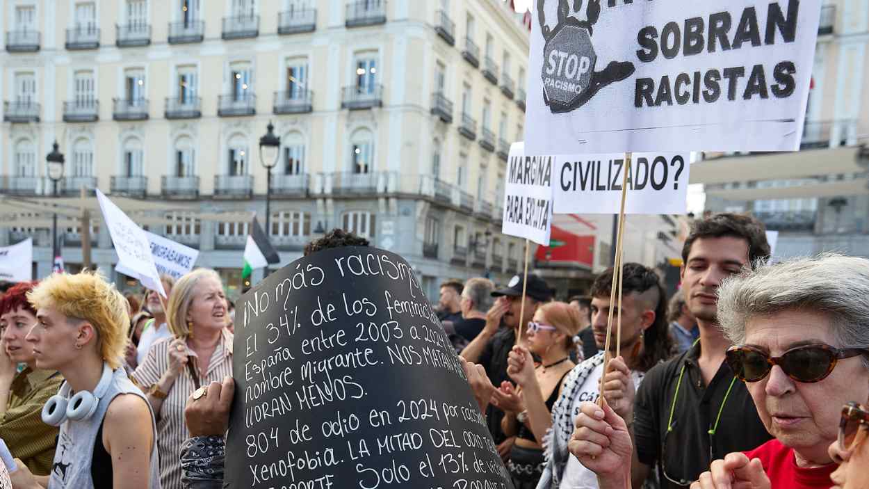 Manifestación contra el racismo de la ultraderecha en Torre Pacheco. EP