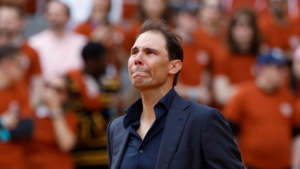 Rafa Nadal, durante la ceremonia de inauguración de Roland Garros. EP/Archivo.