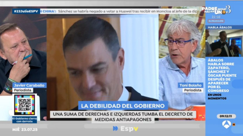 "Ajo y agua": Toni Bolaño, rotundo con Caraballo por sus críticas a la investidura de Sánchez