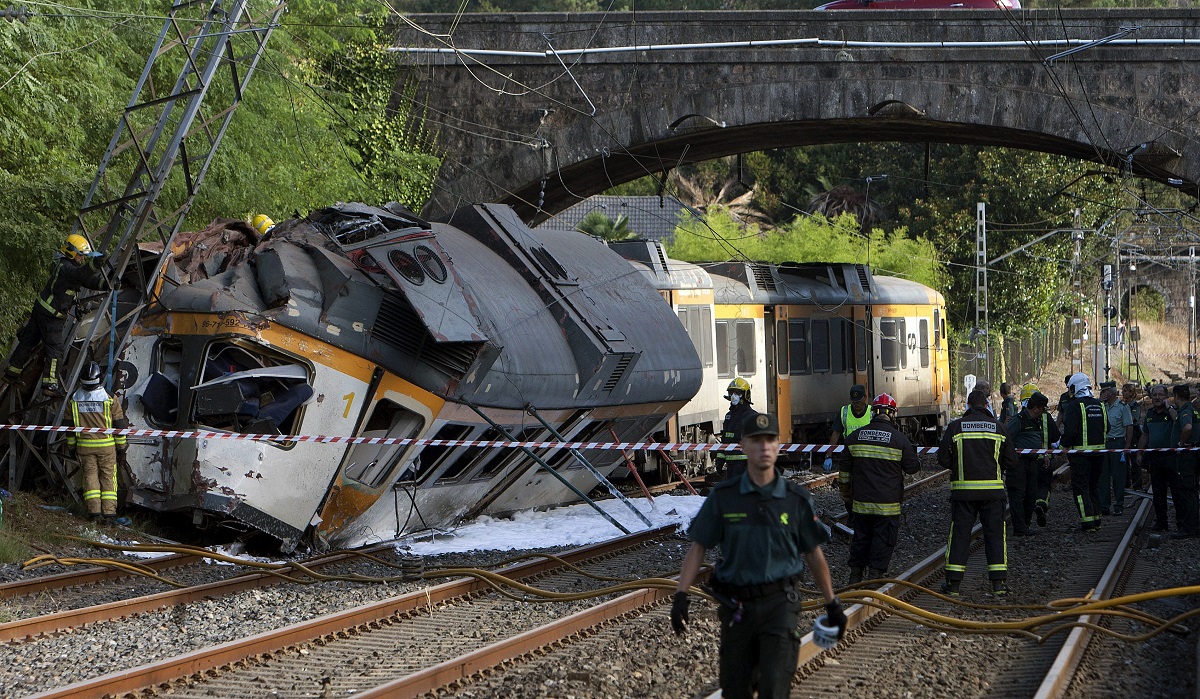 Accidente de tren en Pontevedra