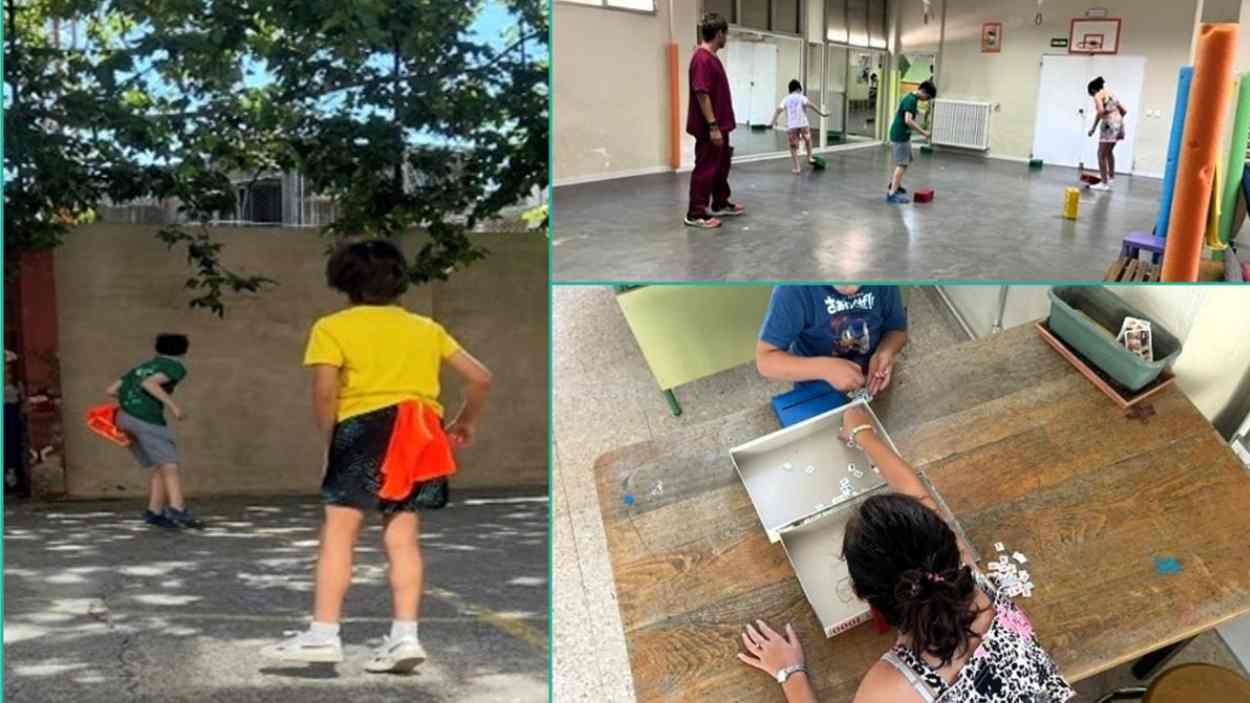 Algunos momentos de las actividades realizadas en el campamento de la Fundación Jiménez Díaz