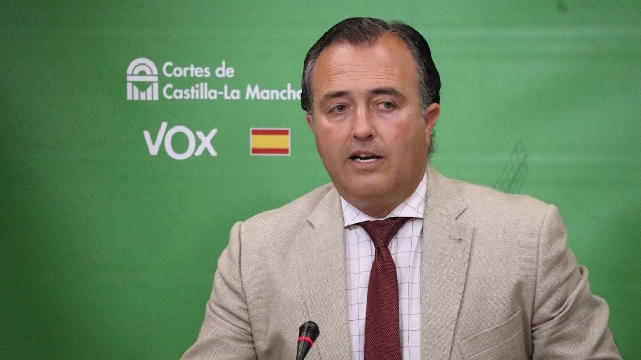 David Moreno, presidente del Grupo Parlamentario de Vox en las Cortes de Castilla-La Mancha. Archivo EP.