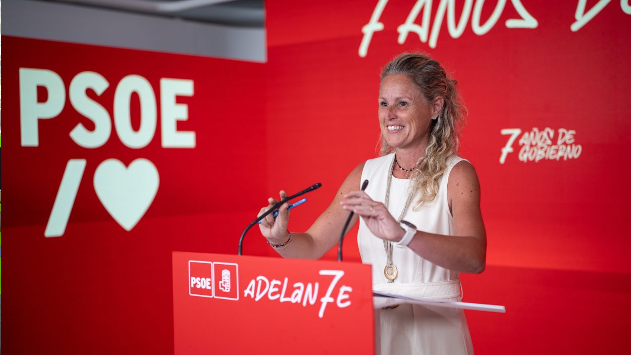 La portavoz federal del PSOE, Montse Mínguez. EP. 