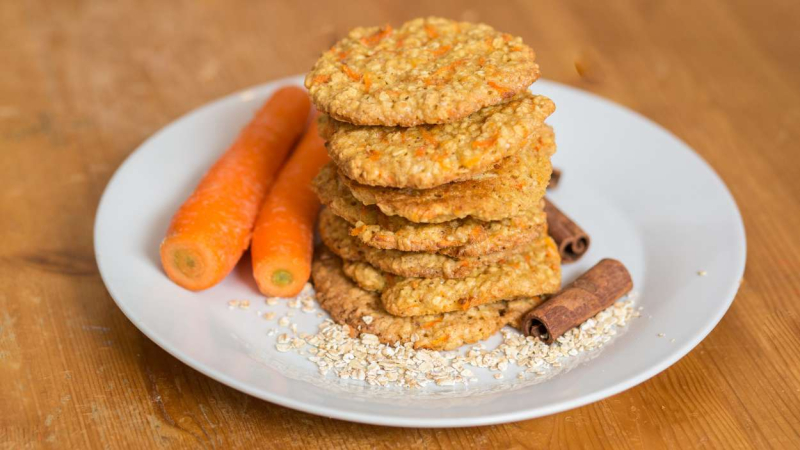 Galletas de zanahoria y avena