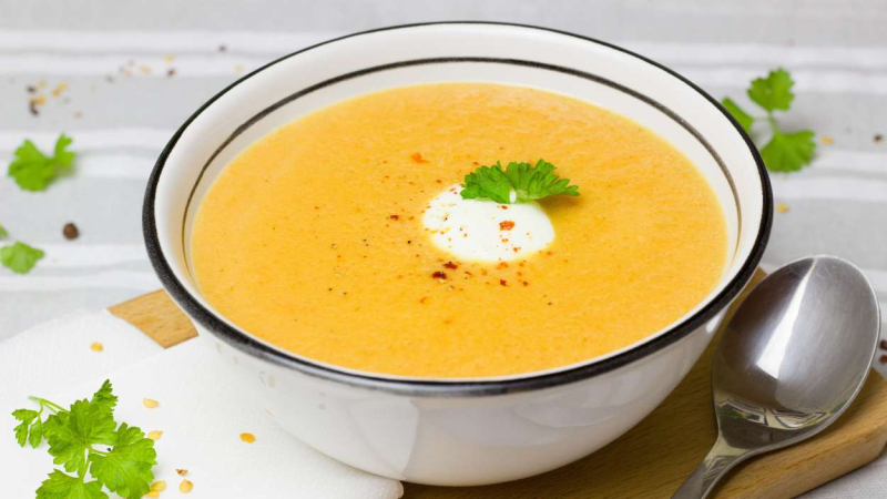 Crema de zanahorias con leche de coco