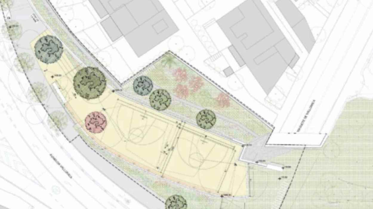 Empiezan las obras de las nuevas pistas de baloncesto de calle de Vallcarca