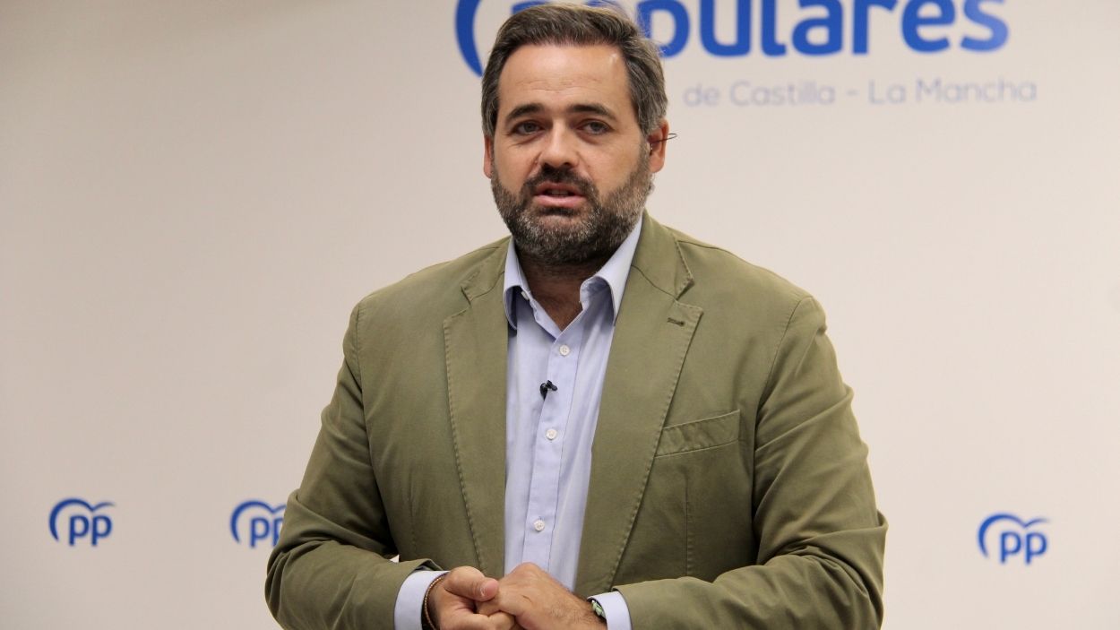 Paco Núñez, presidente del PP de Castilla-La Mancha, durante su entrevista en Espejo Público de Antena 3. PP-CLM.
