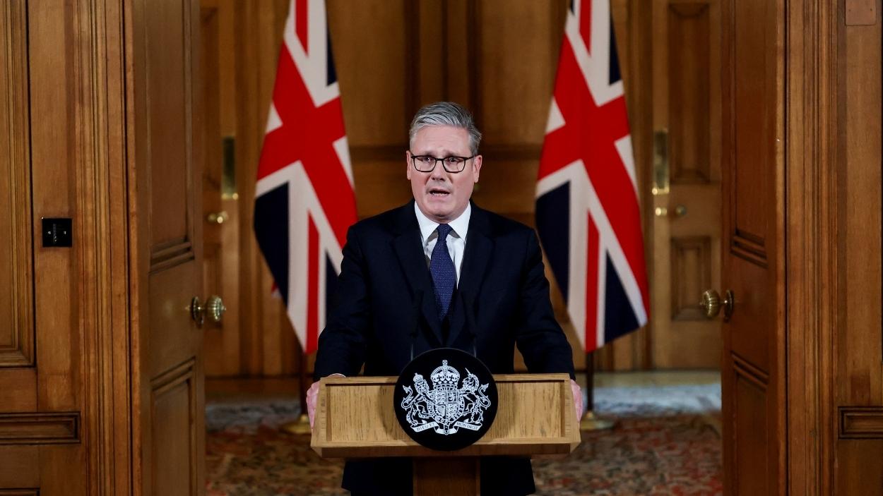 El primer ministro de Gran Bretaña, Keir Starmer, anuncia el futuro reconocimiento de Palestina. EP