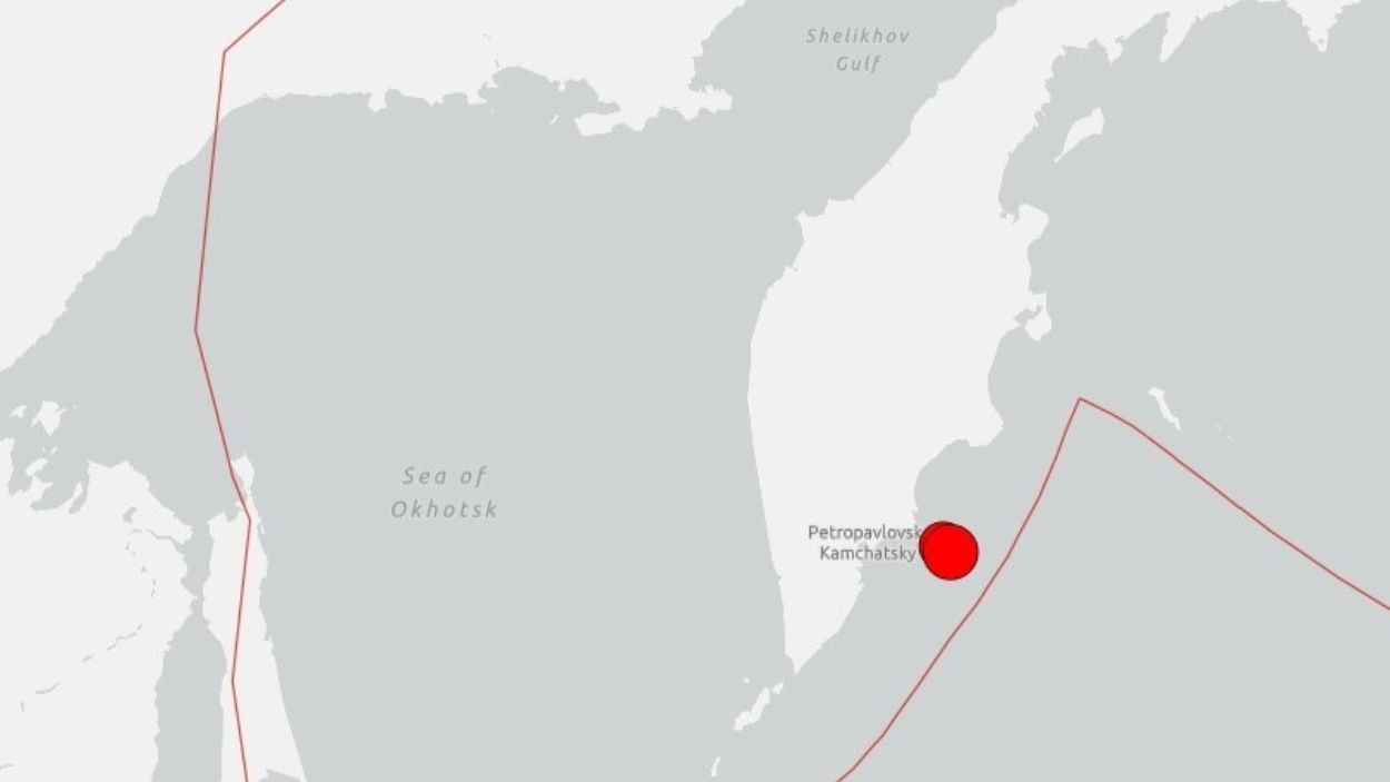 Seísmo registrado en el este de Rusia, el pasado 20 de julio de 2025. EP.