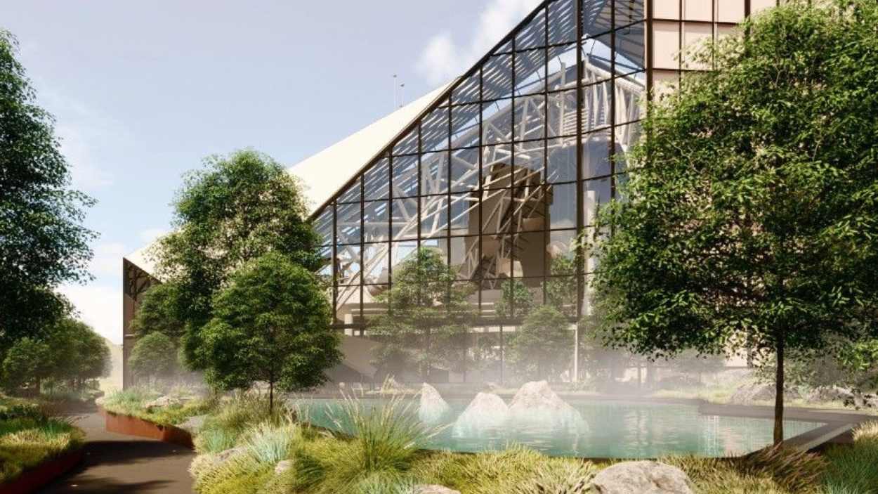 Exterior de las instalaciones Caldea en Andorra