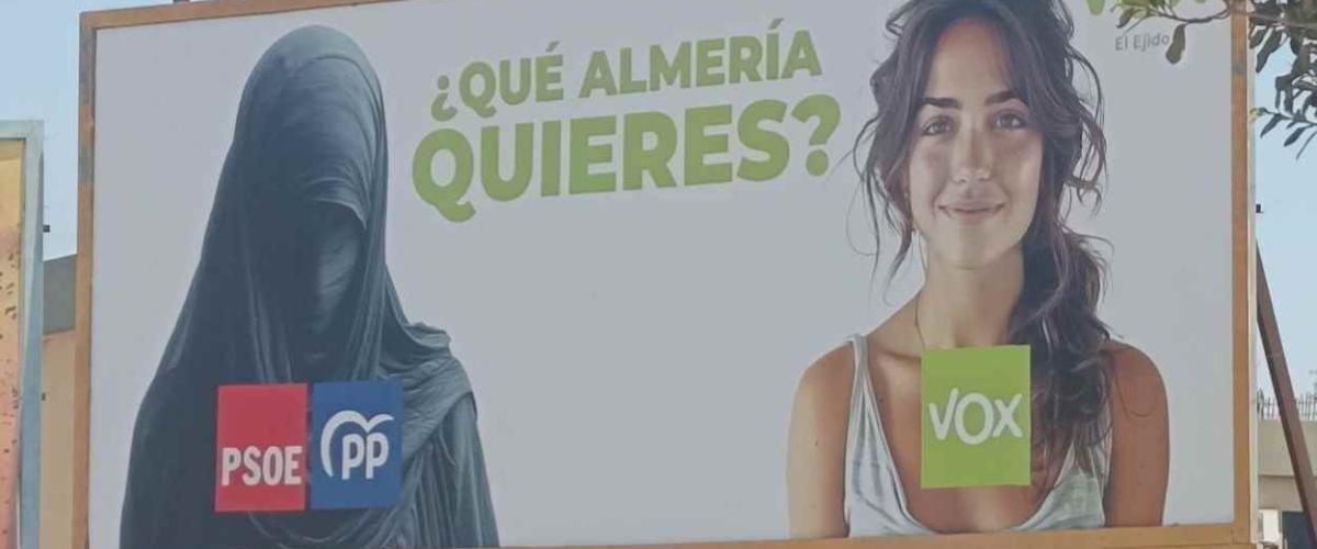 Indignación en El Ejido con la valla racista de Vox que cuestiona el ...
