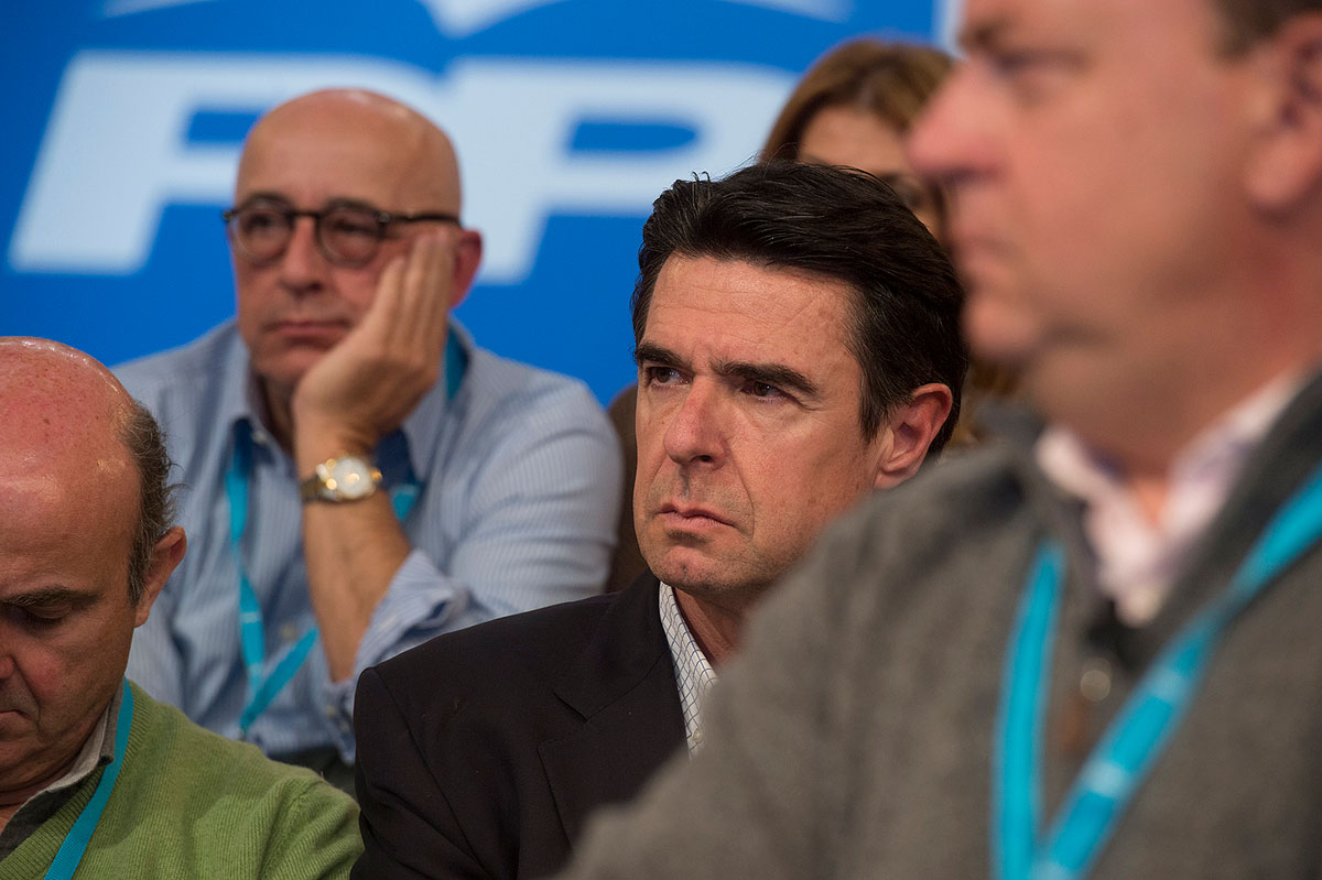 El exministro, José Manuel Soria, durante un acto del PP en Valladolid