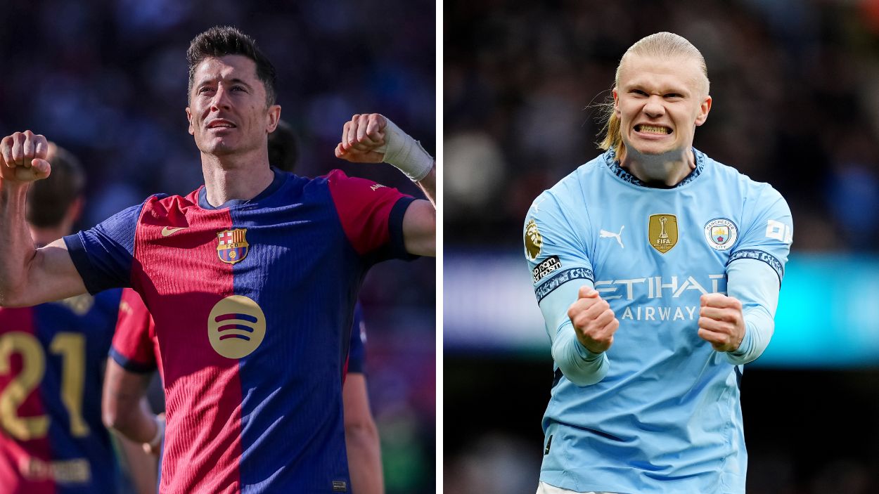 Robert Lewandowski y Erling Haaland.