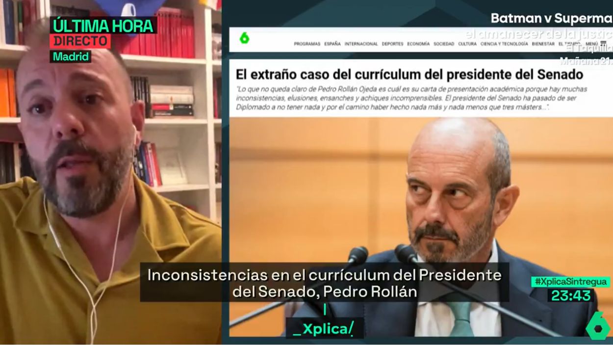 Antonio Maestre durante su intervención en 'LaSexta Xplica'. LaSexta