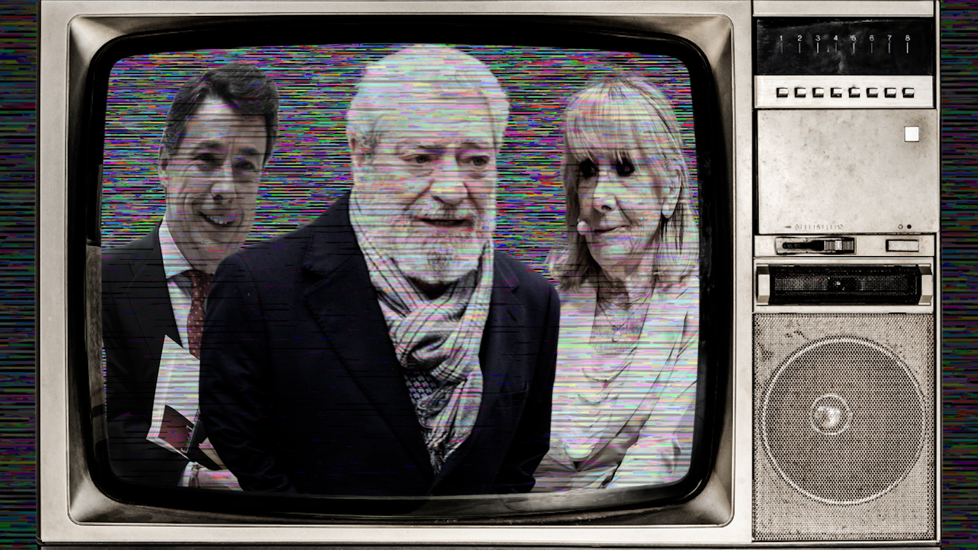 Ilustración de Ignacio González, Miguel Ángel Rodríguez y Esperanza Aguirre. Elaboración propia
