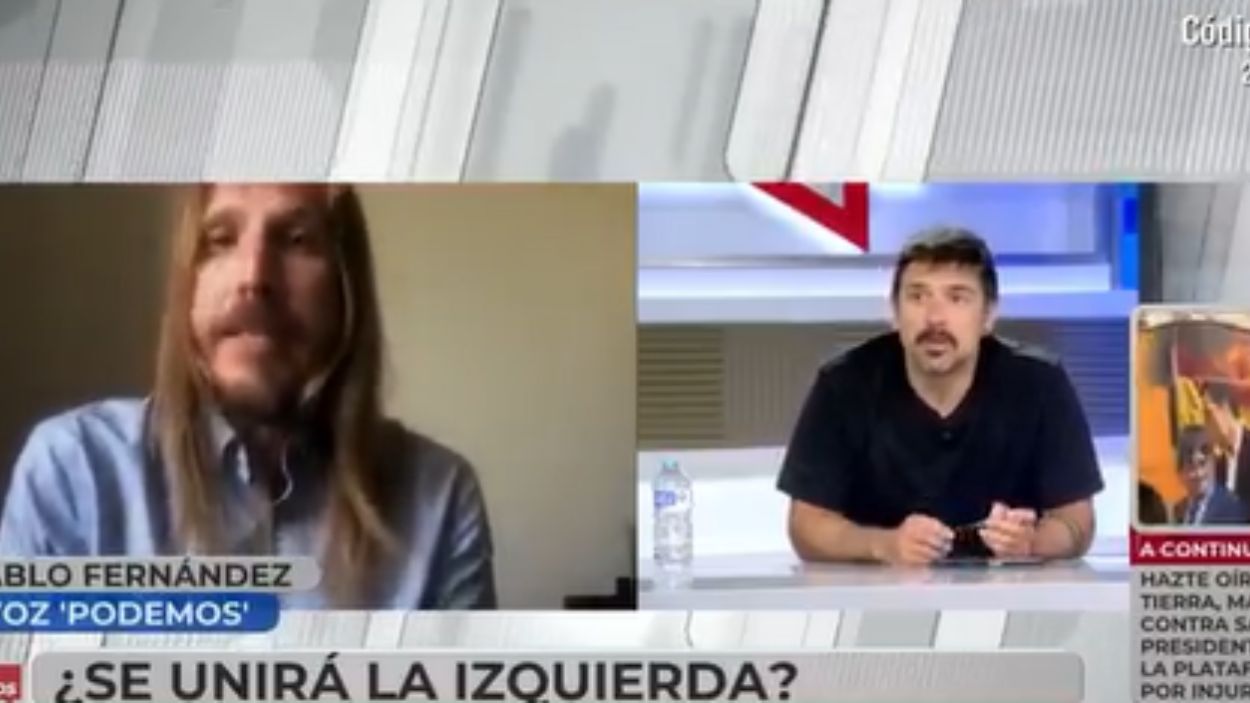 Pablo Fernández y Ramón Espinar en 'En boca de todos'. Mediaset