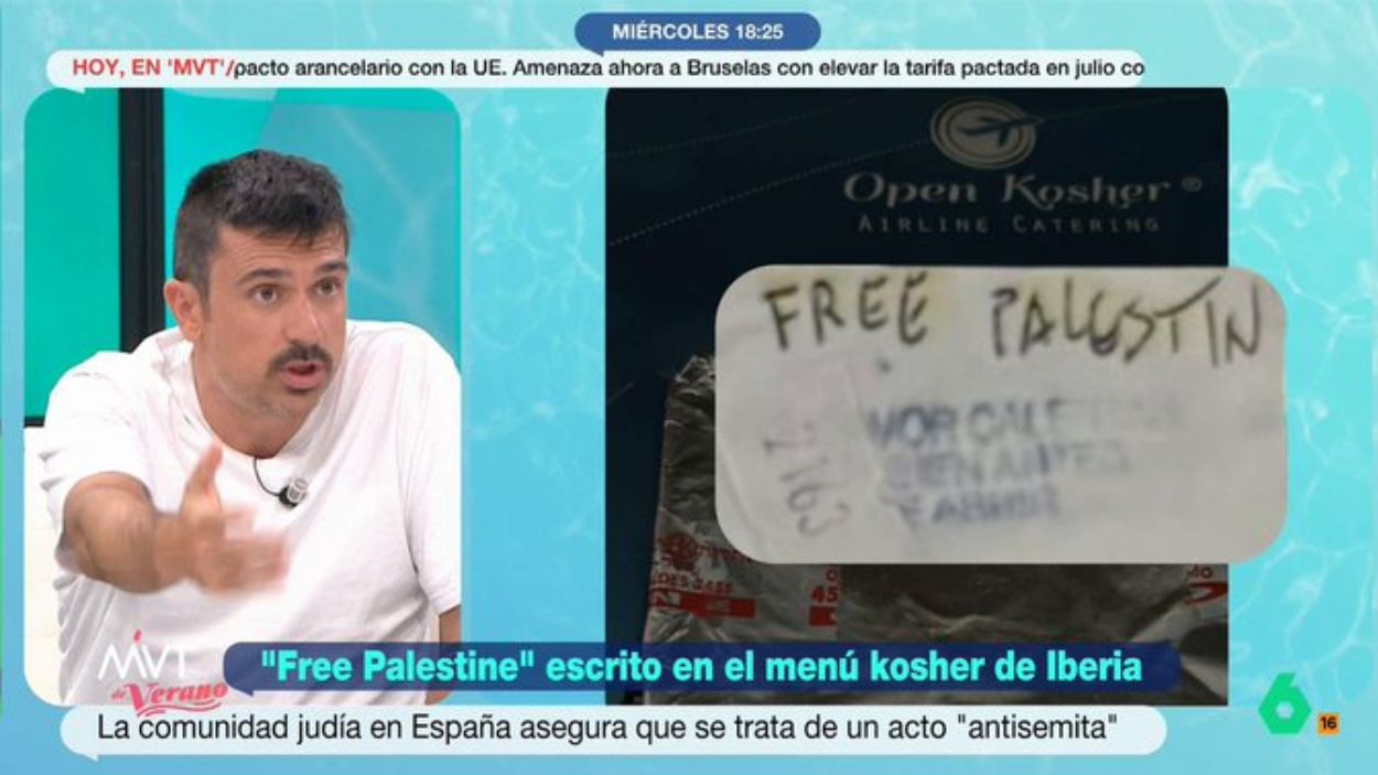 Ramón Espinar en la mesa de debate de 'Más vale tarde'. LaSexta