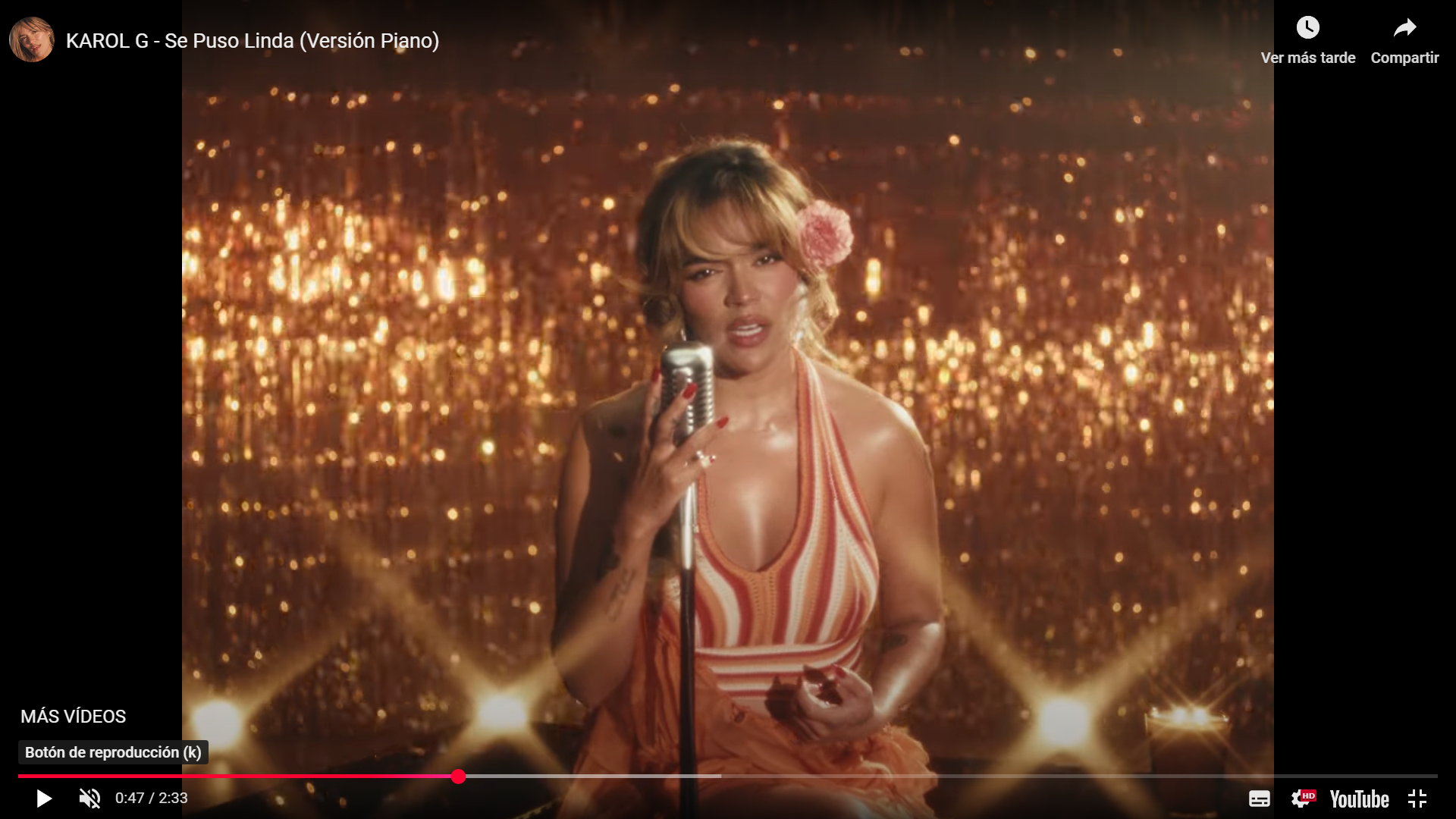Captura de pantalla de la nueva canción de Karol G. 