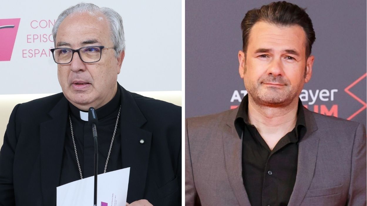 El secretario general de la CEE, Francisco César García Magán, y el presentador de televisión Iñaki López. Elaboración propia 