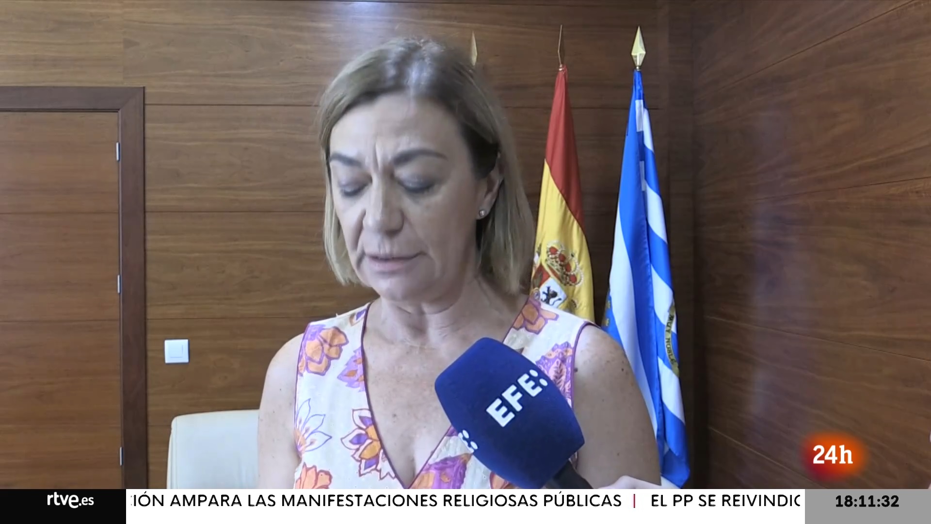 La alcaldesa de Jumilla, Seve González. TVE