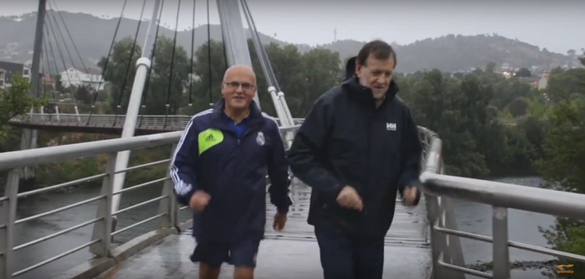 Captura del vídeo de Rajoy junto a Baltar