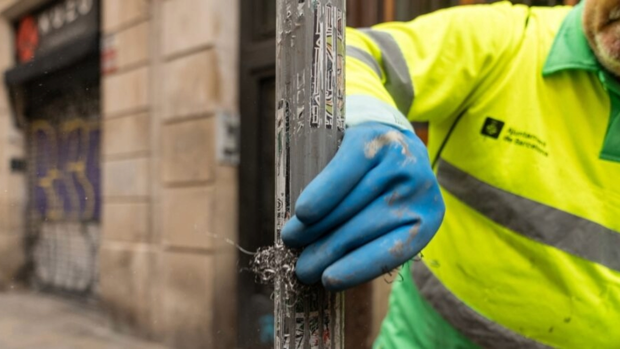 Trabajador de limpieza del Ayuntamiento de Barcelona