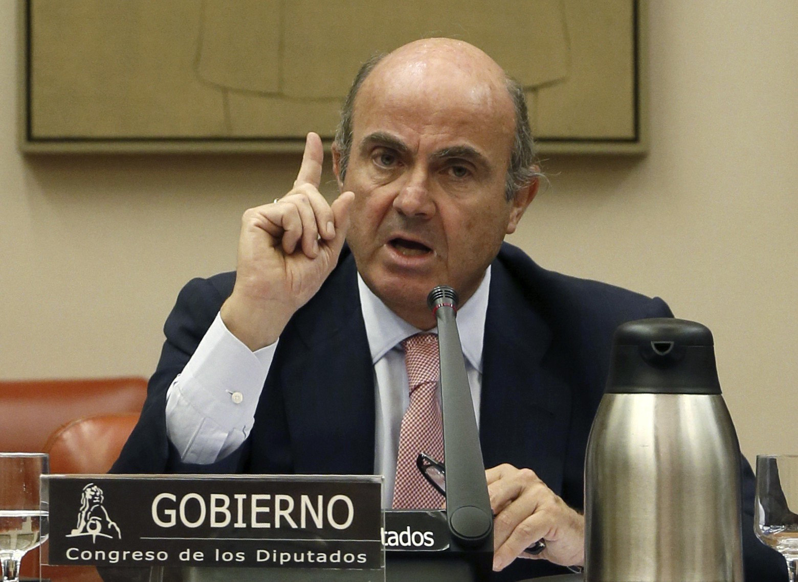 El ministro Luis de Guindos y posible rival de  Jeroen Dijsselbloem en el Eurogrupo.