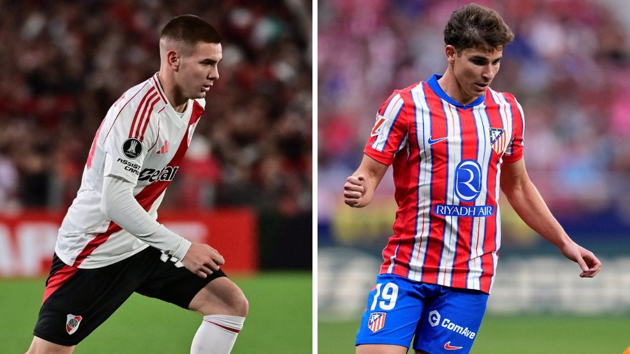 Franco Mastantuono y Julián Álvarez. 