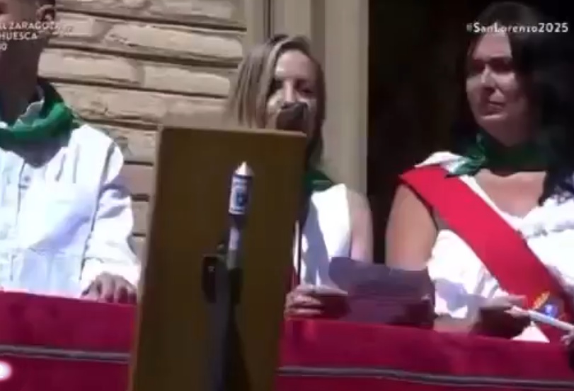 Imagen del pregón de las FIestas de San Lorenzo de Huesca 2025. (Foto: X)