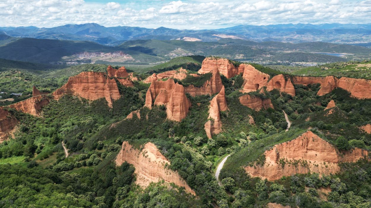 Paraje natural de Las Médulas (León) antes del incendio de agosto de 2025. EP.