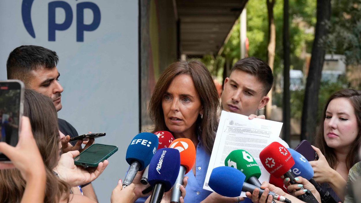 La vicesecretaria de Sanidad y Política Social del PP, Carmen Fúnez, en la sede del partido. EP.