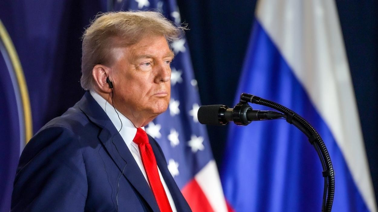 El presidente de EEUU, Donald Trump, en rueda de prensa tras reunirse con Vladimir Putin. EP.