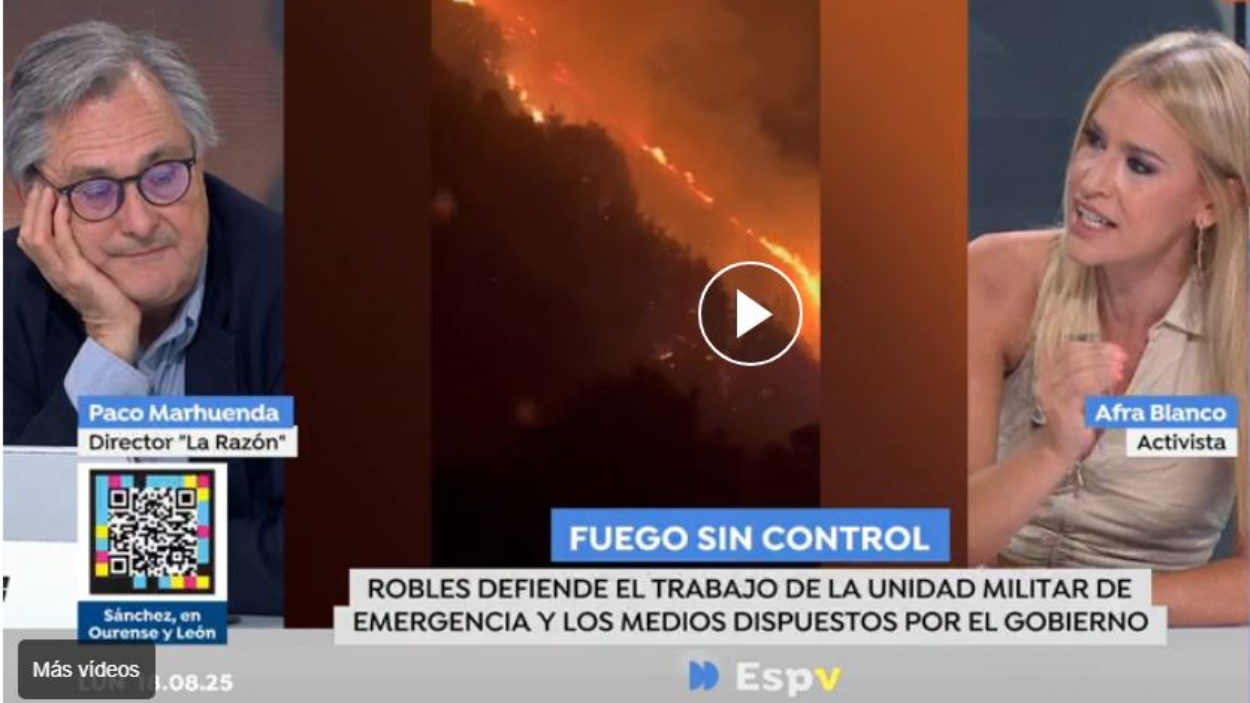 Afra Blanco y Francisco Marhuenda en Espejo Público. Antena 3