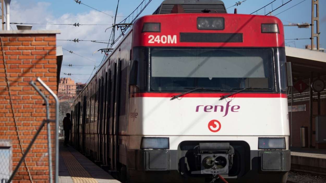 Imagen de recurso de un tren en la estación de Móstoles El Soto. EP/Archivo.