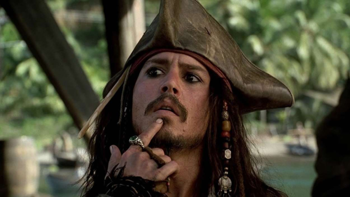 Johnny Depp en 'Piratas del Caribe'