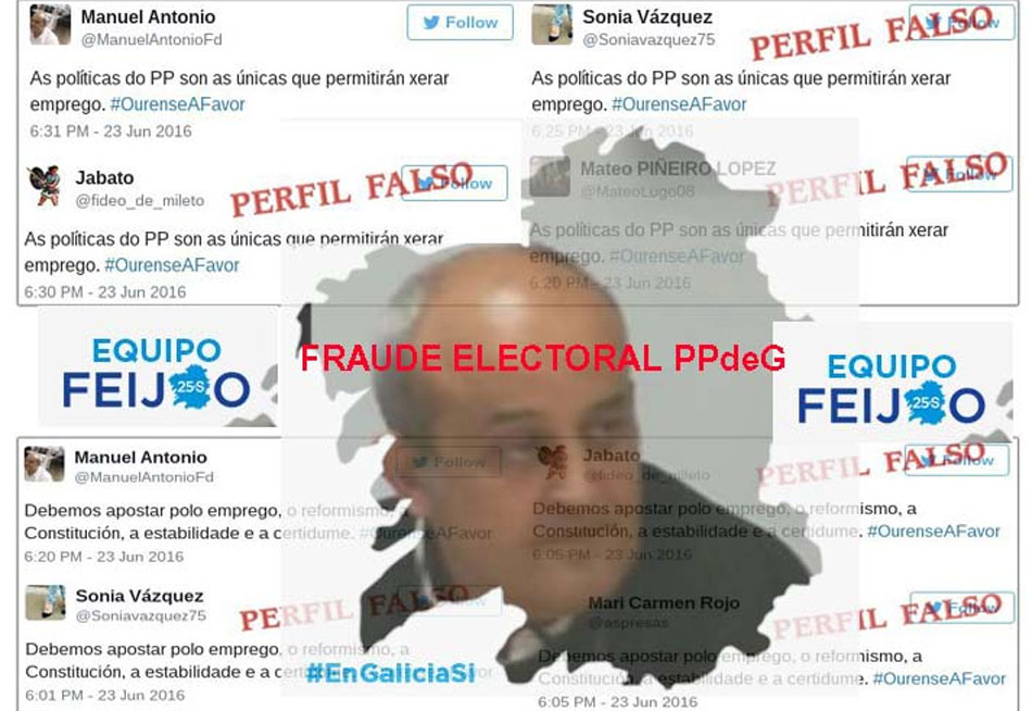 Captura de pantalla Pladesemapesga por la creación de perfiles falsos en Twitter