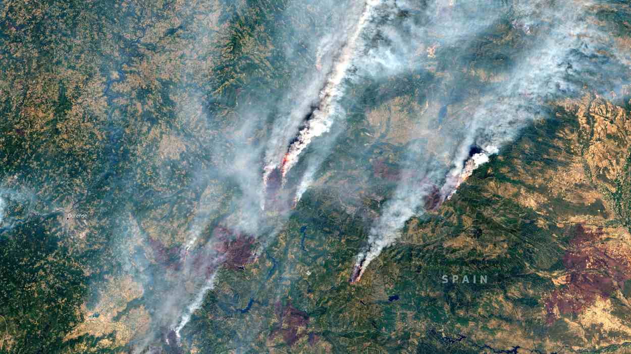 Imagen de Copernicus de los incendios. Copernicus