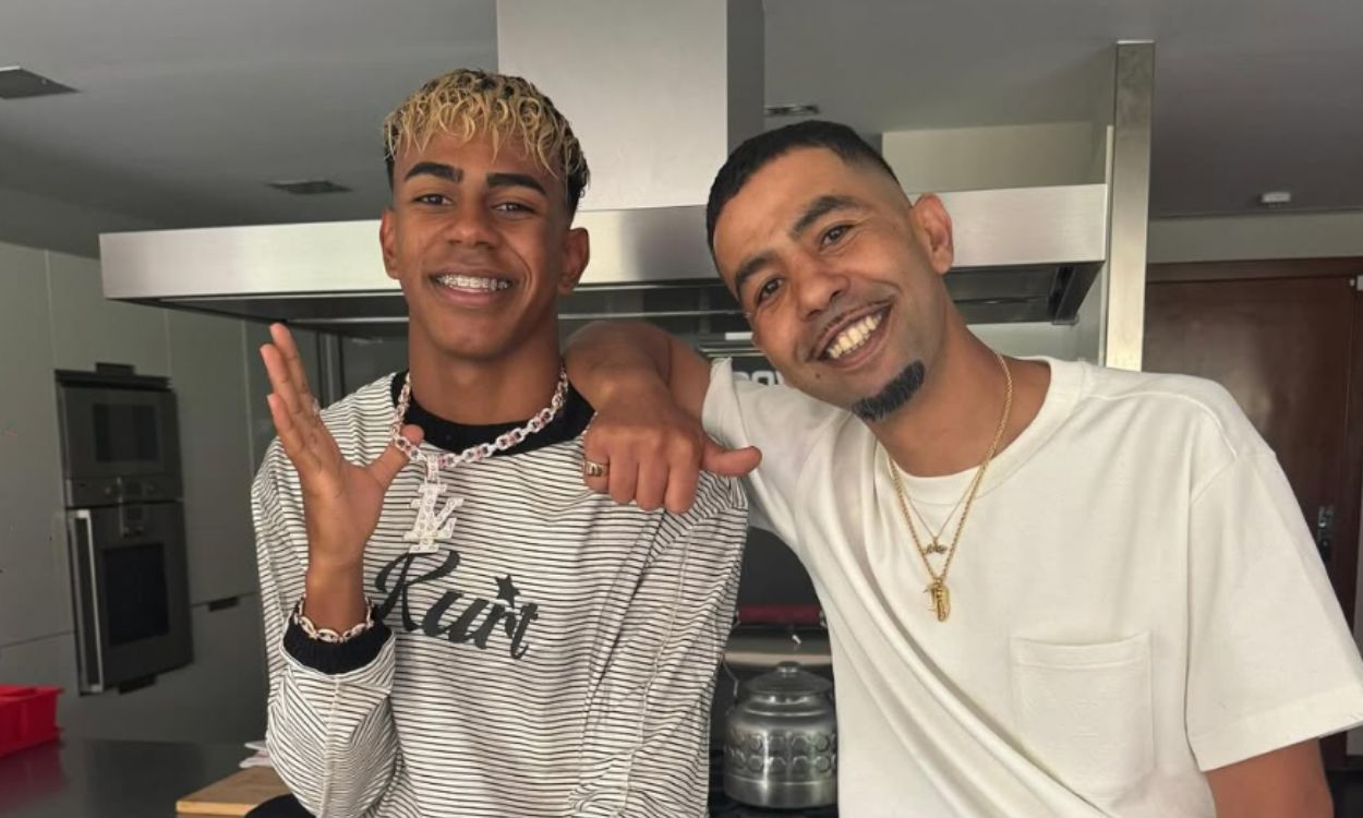 Mounir Nasraoui y Lamine Yamal. Fuente Instagram